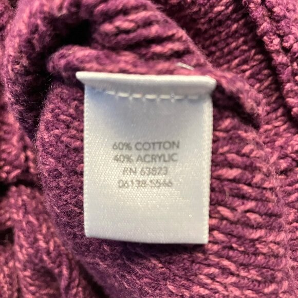 🙂Christopher & Banks Womens Purple Short Sleeve Button Sweater Cardigan, Large - Picture 4 of 8